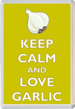 I Love Garlic - Double Sided Large Keyring Key Fob Chain Ring Name Tag Gift Present Souvenir