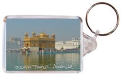 Golden Temple - Amritsar - India ? Double Sided Large Keyring Key Fob Chain Ring Gift Present Souvenir