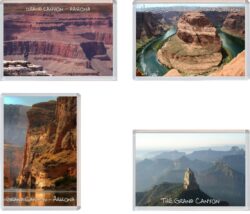 Grand Canyon - Arizona - USA - 4 PACK - Jumbo Fridge Magnet Souvenir Gift Present