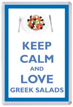 Keep Calm and Love Greek Salads - Jumbo Fridge Magnet Souvenir Gift Present