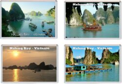 Halong Bay - Vietnam - 4 PACK - Jumbo Fridge Magnet Souvenir Gift Present