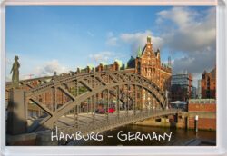 Hamburg - Germany - Jumbo Fridge Magnet Souvenir Gift Present Bridge