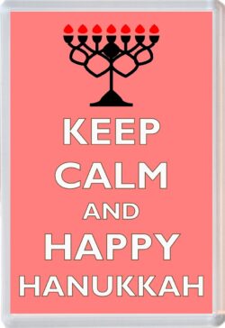 Keep Calm and Love Happy Hanukkah - Jumbo Fridge Magnet Souvenir Gift Present