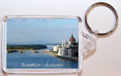 Budapest - Hungary ? Double Sided Large Keyring Key Fob Chain Ring Gift Present Souvenir Danube
