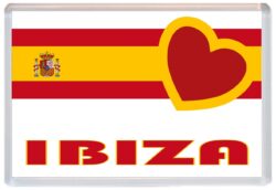 Ibiza - Love Spain/Spanish Towns & Cities Flag - Jumbo Fridge Magnet Souvenir Gift Present