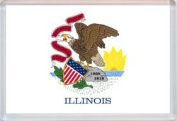 Illinois - USA State Flag - Jumbo Fridge Magnet Souvenir Gift Present