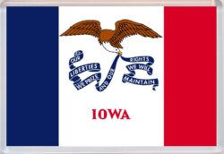 Iowa - USA State Flag - Jumbo Fridge Magnet Souvenir Gift Present