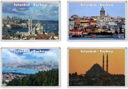 Istanbul - Turkey - 4 PACK - Jumbo Fridge Magnet Souvenir Gift Present