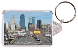 Kansas City - USA - Double Sided Large Keyring Key Fob Chain Ring Gift Present Souvenir