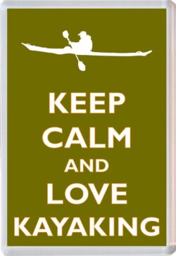 Keep Calm and Love Kayaking - Jumbo Fridge Magnet Souvenir Gift Present