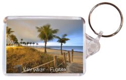 Key West - Florida - USA - Double Sided Large Keyring Key Fob Chain Ring Gift Present Souvenir