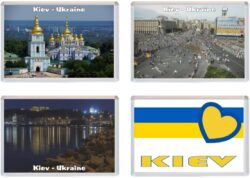 Kiev - Ukraine - 4 PACK - Jumbo Fridge Magnet Souvenir Gift Present