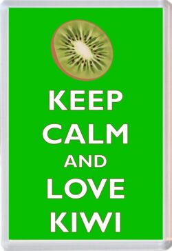 I Love Kiwi - Double Sided Large Keyring Key Fob Chain Ring Name Tag Gift Present Souvenir