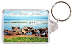 Lake Victoria - Uganda - Africa ? Double Sided Large Keyring Key Fob Chain Ring Gift Present Souvenir