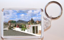 Lanzarote - Canary Islands - Spain - Double Sided Large Keyring Key Fob Chain Ring Gift Present Souvenir