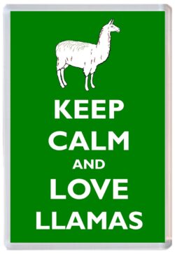 Keep Calm and Love Llamas - Jumbo Fridge Magnet Souvenir Gift Present