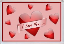 Valentines Day - I Love You - Jumbo Fridge Magnet Souvenir Gift Present Love Hearts