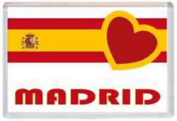 Madrid - Love Spain/Spanish Towns & Cities Flag - Jumbo Fridge Magnet Souvenir Gift Present