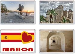 Mahon - Menorca - Balearic Islands - Spain - 4 PACK - Jumbo Fridge Magnet Souvenir Gift Present