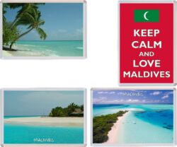 Maldives - 4 PACK - Jumbo Fridge Magnet Souvenir Gift Present