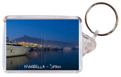 Marbella - Costa del Sol - Spain - Double Sided Large Keyring Key Fob Chain Ring Gift Present Souvenir