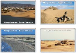Maspalomas - Gran Canaria - Canary Islands - Spain - 4 PACK - Jumbo Fridge Magnet Souvenir Gift Present