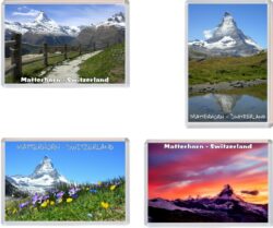 Matterhorn - Switzerland - 4 PACK - Jumbo Fridge Magnet Souvenir Gift Present