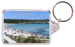 Menorca - Canary Islands - Spain - Double Sided Large Keyring Key Fob Chain Ring Gift Present Souvenir Beach