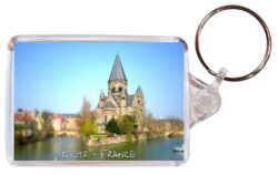 Metz - France ? Double Sided Large Keyring Key Fob Chain Ring Gift Present Souvenir