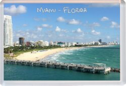 Miami - Florida - USA - Jumbo Fridge Magnet Souvenir Gift Present Beach