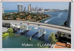 Miami - Florida - USA - Jumbo Fridge Magnet Souvenir Gift Present Bridge