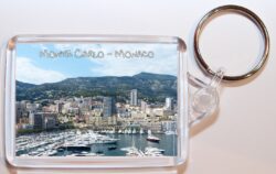 Monte Carlo - Monaco ? Double Sided Large Keyring Key Fob Chain Ring Gift Present Souvenir