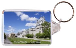 Montreal - Canada ? Double Sided Large Keyring Key Fob Chain Ring Gift Present Souvenir