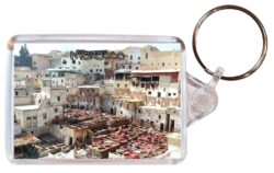 Morocco ? Africa - Double Sided Large Keyring Key Fob Chain Ring Gift Present Souvenir
