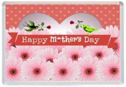 Happy Mother's Day - Jumbo Fridge Magnet Souvenir Gift Mothers Day Present Flowers & Birdies