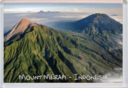 Mount Merapi - Indonesia - Jumbo Fridge Magnet Souvenir Gift Present