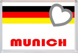 Munich - Love Germany/German Towns & Cities Flag - Jumbo Fridge Magnet Souvenir Gift Present