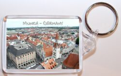 Munich - Germany ? Double Sided Large Keyring Key Fob Chain Ring Gift Present Souvenir