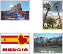 Murcia - Spain - 4 PACK - Jumbo Fridge Magnet Souvenir Gift Present