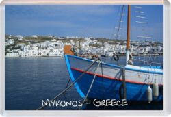 Mykonos - Greece - Jumbo Fridge Magnet Souvenir Gift Present Boats