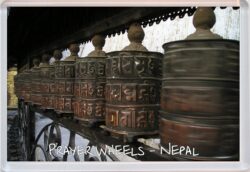 Nepal - Prayer Wheels - Jumbo Fridge Magnet Souvenir Gift Present