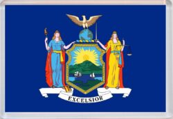 New York - USA State Flag - Jumbo Fridge Magnet Souvenir Gift Present