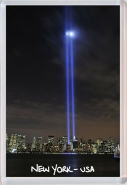 New York - USA - Jumbo Fridge Magnet Souvenir Gift Present Night