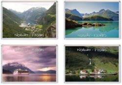 Norway Fjords - 4 PACK - Jumbo Fridge Magnet Souvenir Gift Present
