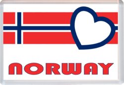 Norway - Love Norway/Norwegian Towns & Cities Flag - Jumbo Fridge Magnet Souvenir Gift Present