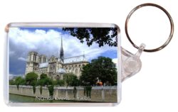 Notre Dame - Paris - France ? Double Sided Large Keyring Key Fob Chain Ring Gift Present Souvenir