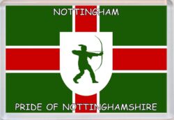 Nottingham - Pride of Nottinghamshire County Flag - Jumbo Fridge Magnet Souvenir Gift