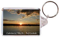 Okavango Delta - Botswana - Double Sided Large Keyring Key Fob Chain Ring Gift Present Souvenir