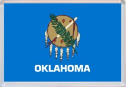 Oklahoma - USA State Flag - Jumbo Fridge Magnet Souvenir Gift Present