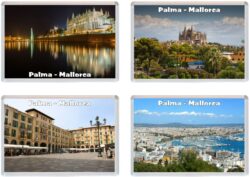 Palma - Mallorca - Balearic Islands - Spain - 4 PACK - Jumbo Fridge Magnet Souvenir Gift Present